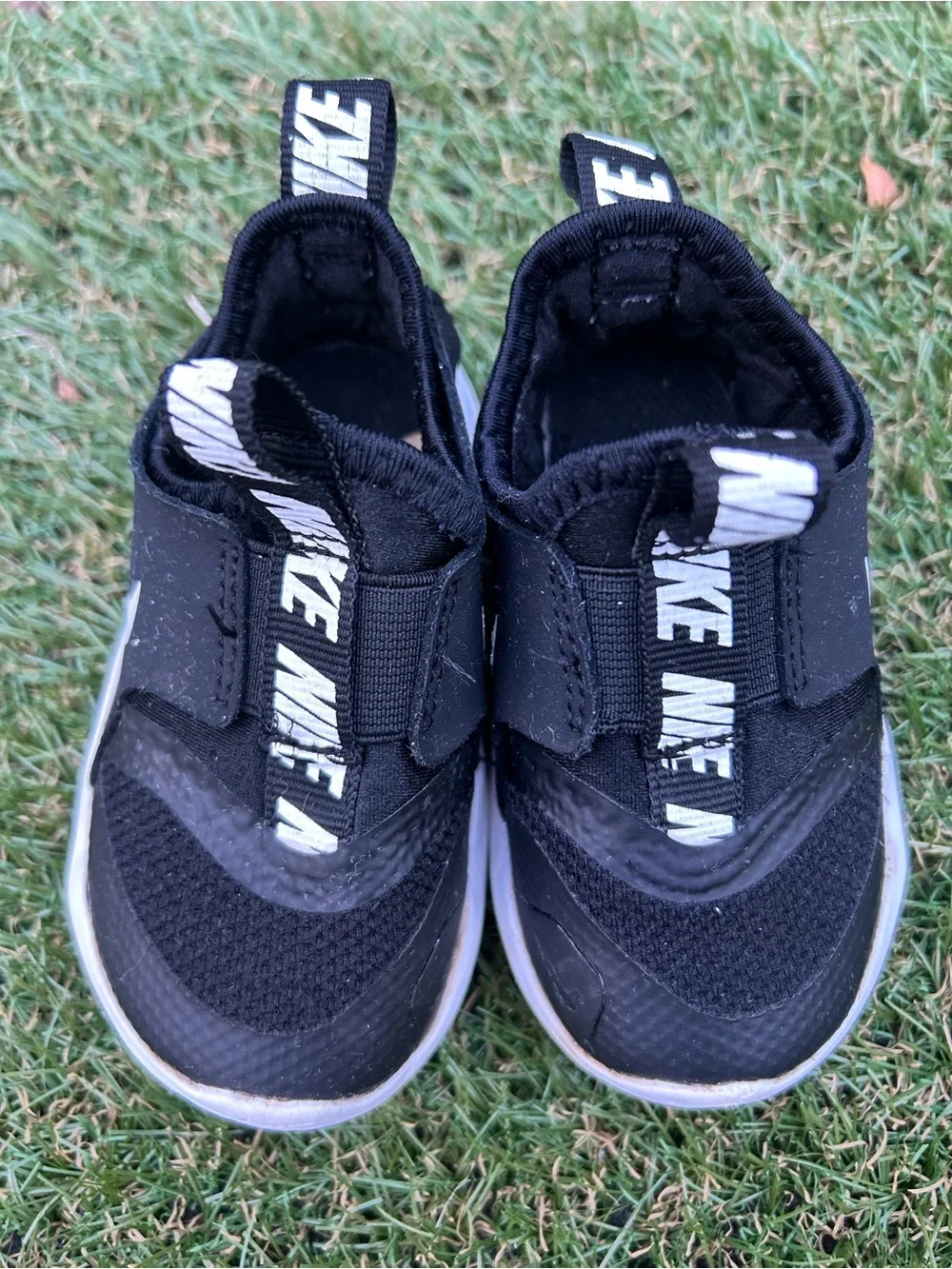 Nike Flex Shoes Runner Sneakers Infant Baby Slip On , Size 5c,AT4665-001 3C Blac